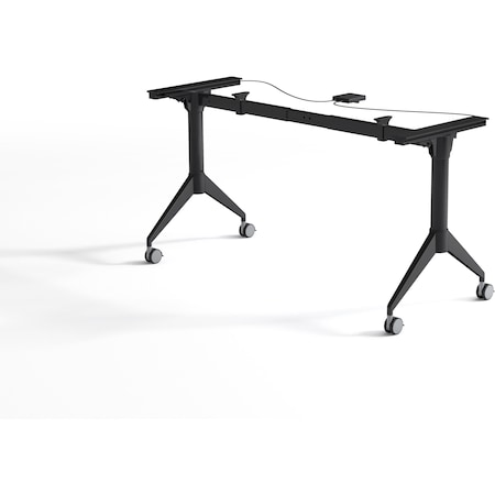 Lorell Spry Nesting Training Table Base, 2 Legs, 29.5" Height, Black LLR60738